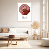 Affiche carte ville Personnalisée Rond
