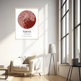 Affiche carte ville Personnalisée Rond