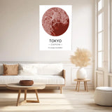Affiche carte ville Personnalisée Rond