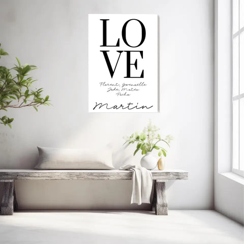 Tableau Famille Personnalisé Love