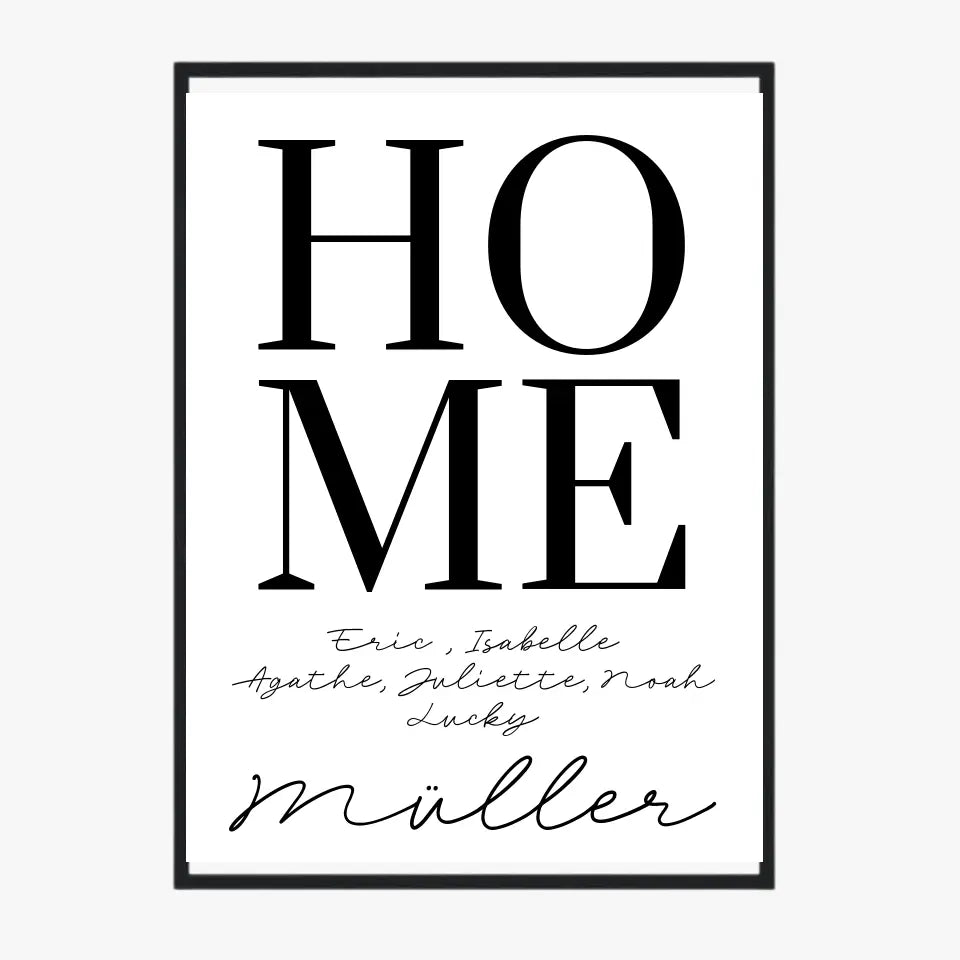 Tableau Famille Personnalisé Home