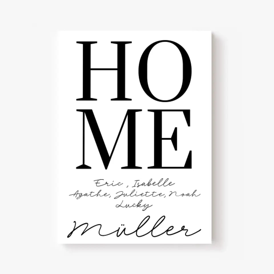 Tableau Famille Personnalisé Home