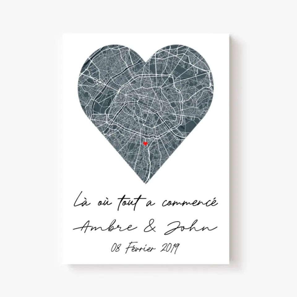Tableau Couple Map Personnalisé