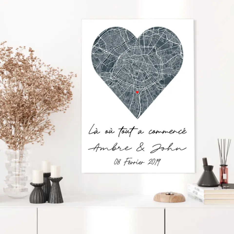 Tableau Couple Map Personnalisé
