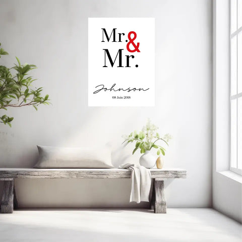 Tableau Couple Personnalisé Mr and Mr