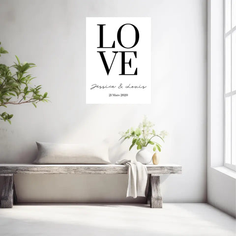 Tableau Couple Personnalisé Love