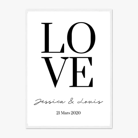 Tableau Couple Personnalisé Love