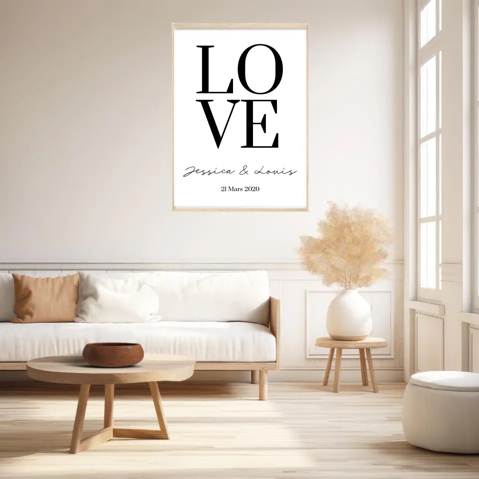 Tableau Couple Personnalisé Love