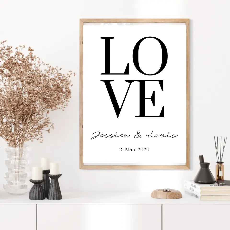 Tableau Couple Personnalisé Love