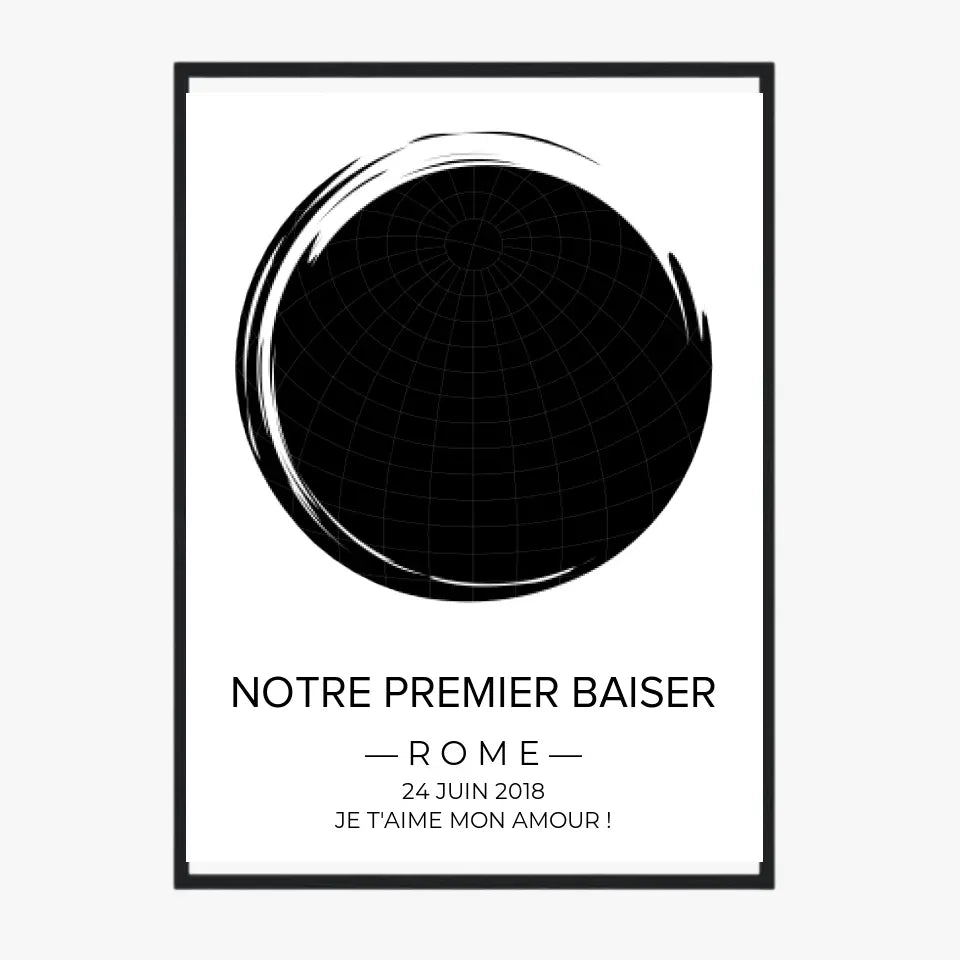 Tableau carte du ciel personnalisé brush