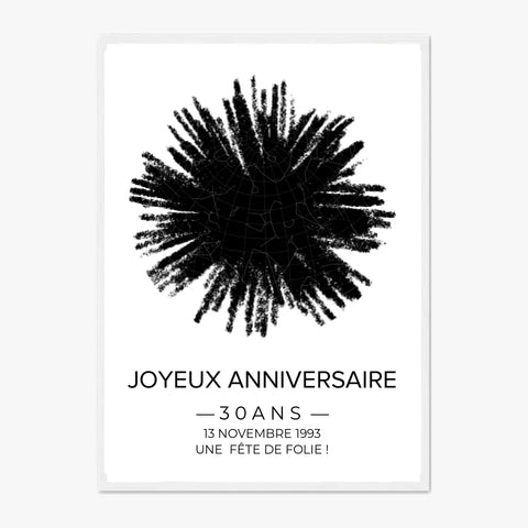 Tableau carte du ciel personnalisé feu d'artifice