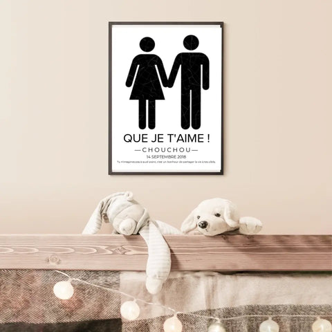 Tableau carte du ciel personnalisé mariage