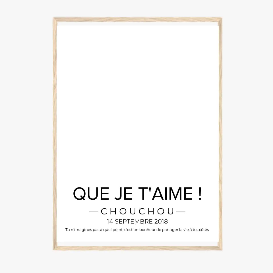 Tableau carte du ciel personnalisé mariage