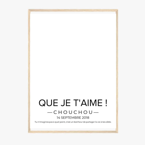 Tableau carte du ciel personnalisé mariage