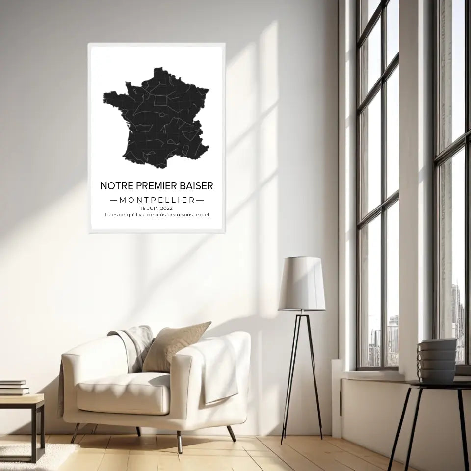 Tableau carte du ciel personnalisé France