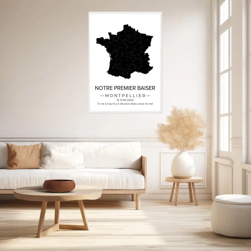 Tableau carte du ciel personnalisé France