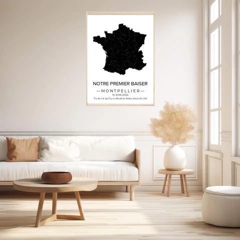 Tableau carte du ciel personnalisé France