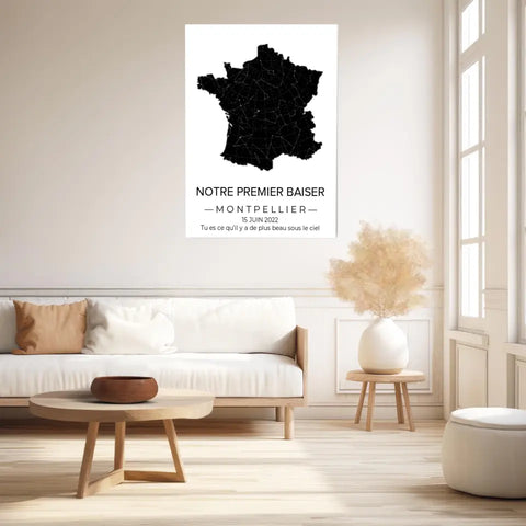Tableau carte du ciel personnalisé France