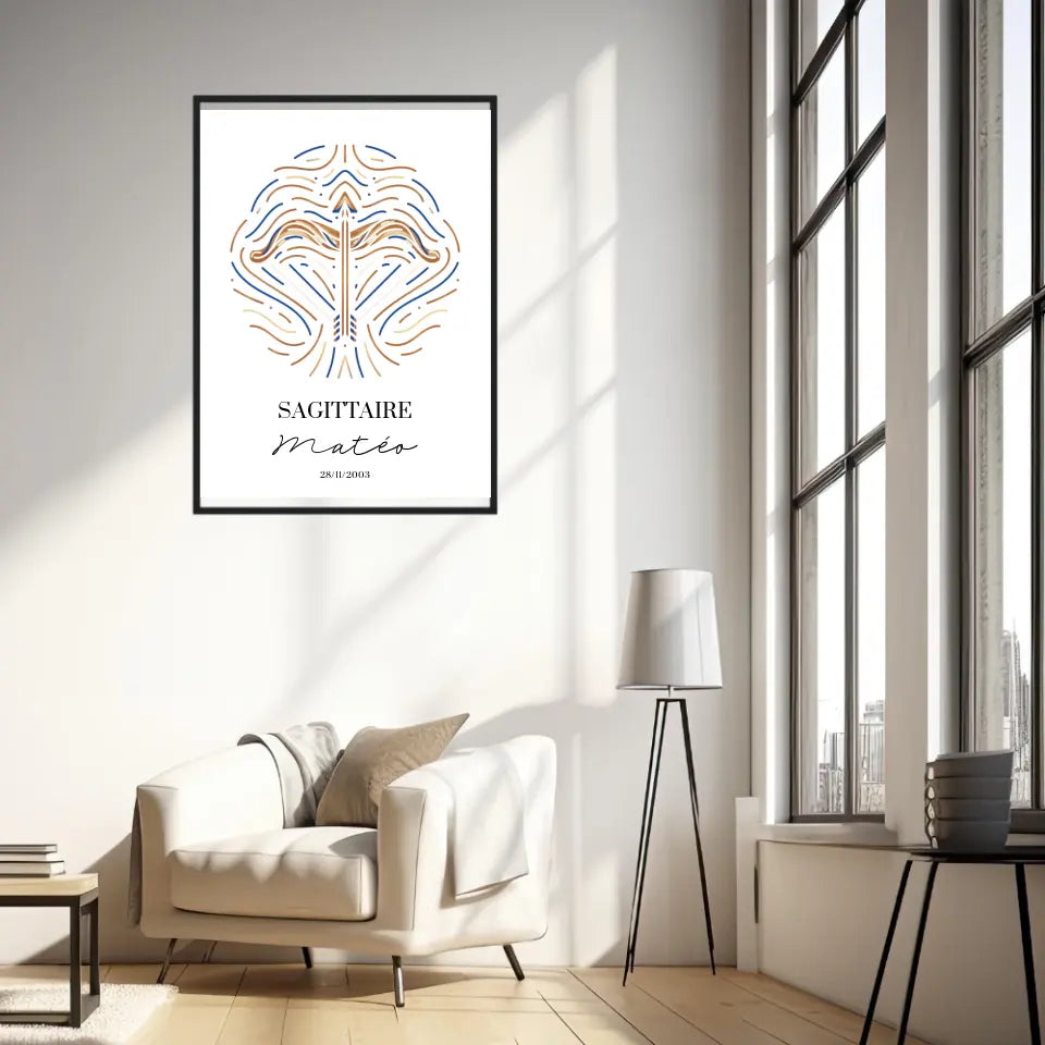 Tableau Personnalisé Signe Astrologique Sagittaire