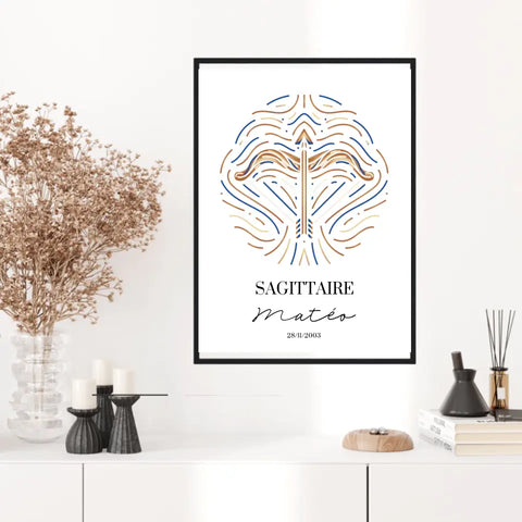 Tableau Personnalisé Signe Astrologique Sagittaire