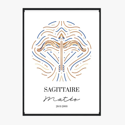Tableau Personnalisé Signe Astrologique Sagittaire