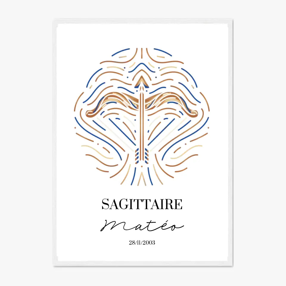 Tableau Personnalisé Signe Astrologique Sagittaire