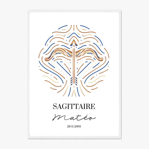 Tableau Personnalisé Signe Astrologique Sagittaire