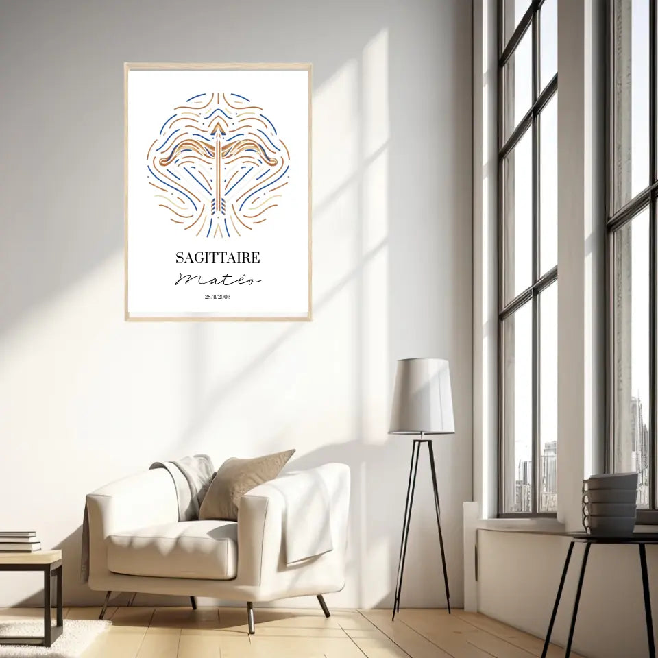 Tableau Personnalisé Signe Astrologique Sagittaire