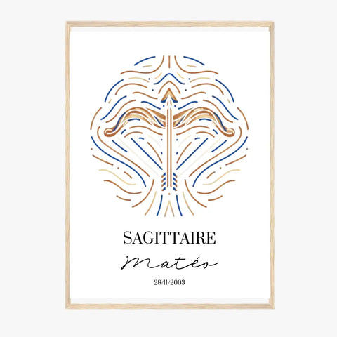 Tableau Personnalisé Signe Astrologique Sagittaire
