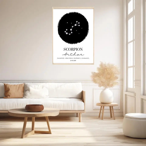 Tableau Personnalisé Signe Astrologique étoiles Scorpion