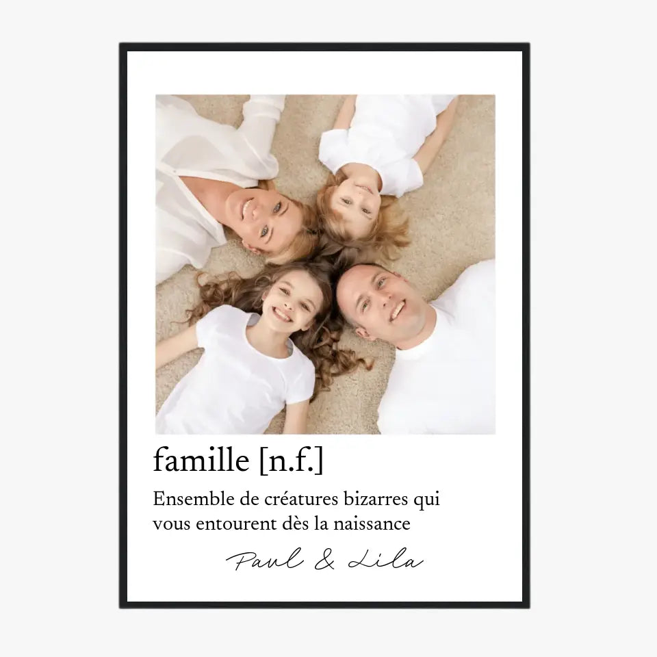 Tableau Photo Personnalisé Définition Famille