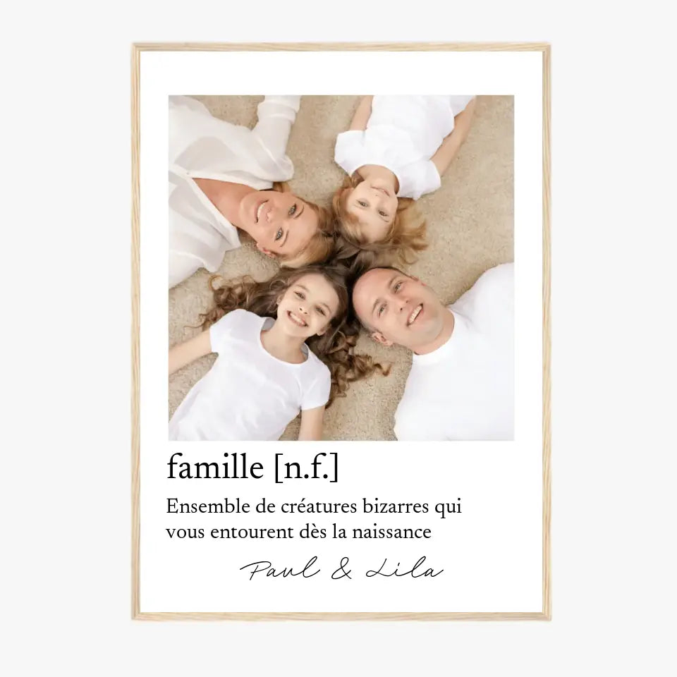 Tableau Photo Personnalisé Définition Famille
