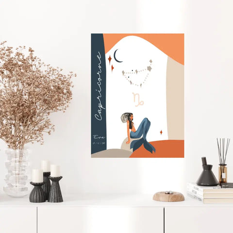 Tableau Personnalisé Signe Astrologique Capricorne Anastasy Helter