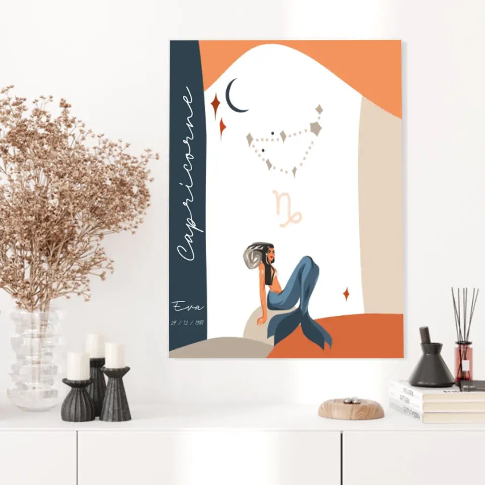 Tableau Personnalisé Signe Astrologique Capricorne Anastasy Helter