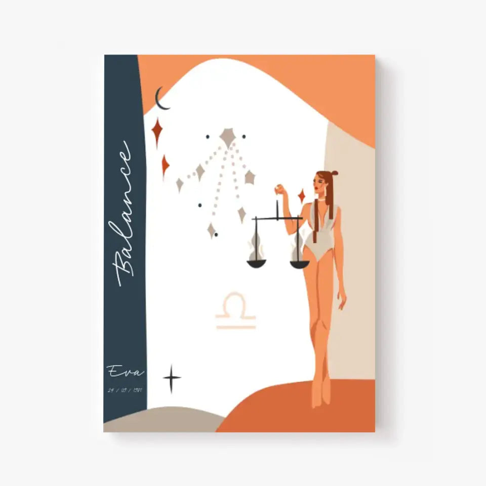 Tableau Personnalisé Signe Astrologique Balance Anastasy Helter