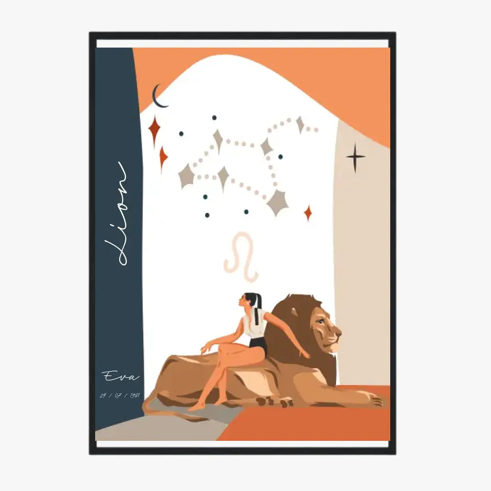Tableau Personnalisé Signe Astrologique Lion Anastasy Helter
