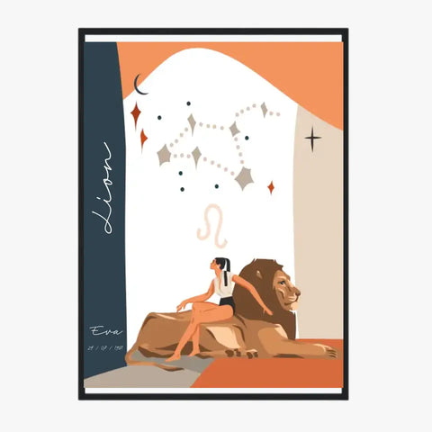 Tableau Personnalisé Signe Astrologique Lion Anastasy Helter