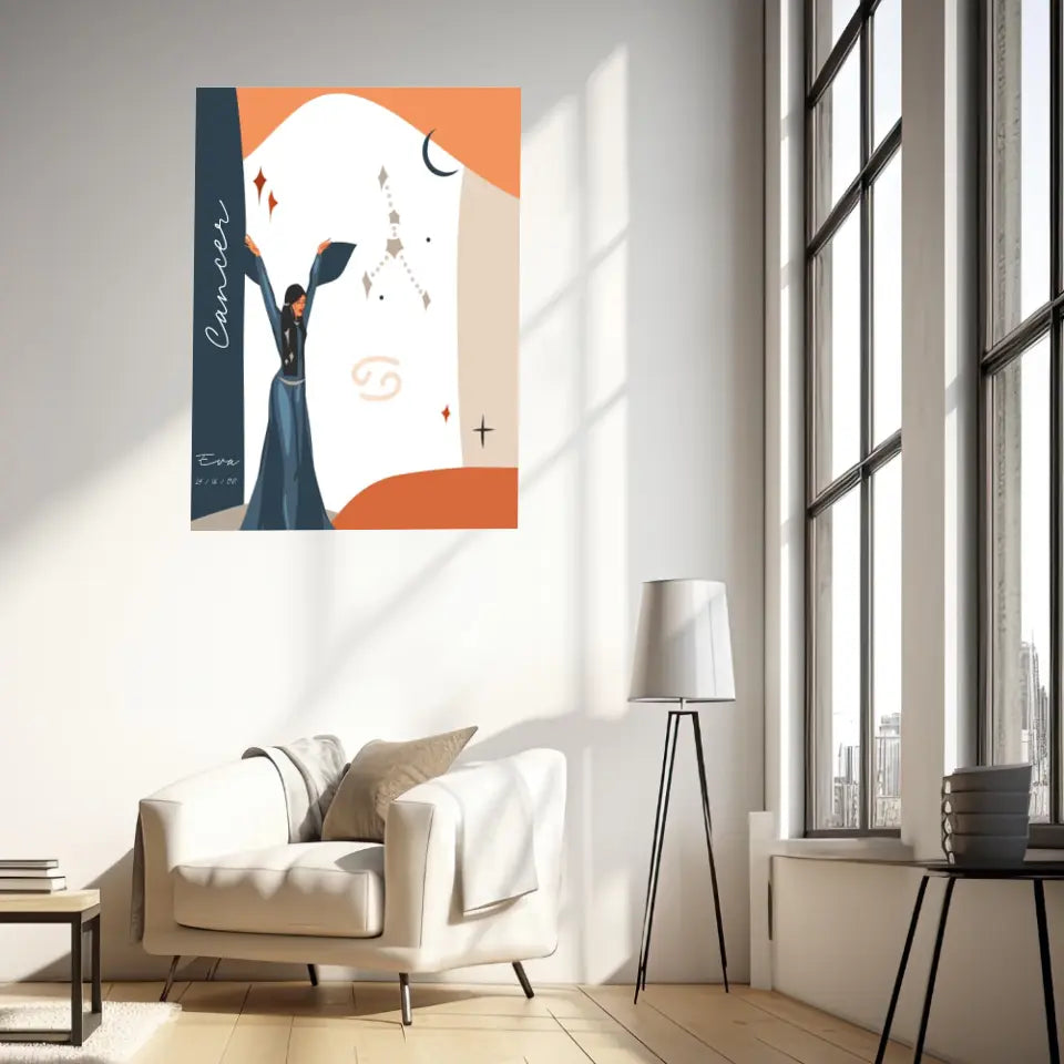 Tableau Personnalisé Signe Astrologique Cancer Anastasy Helter