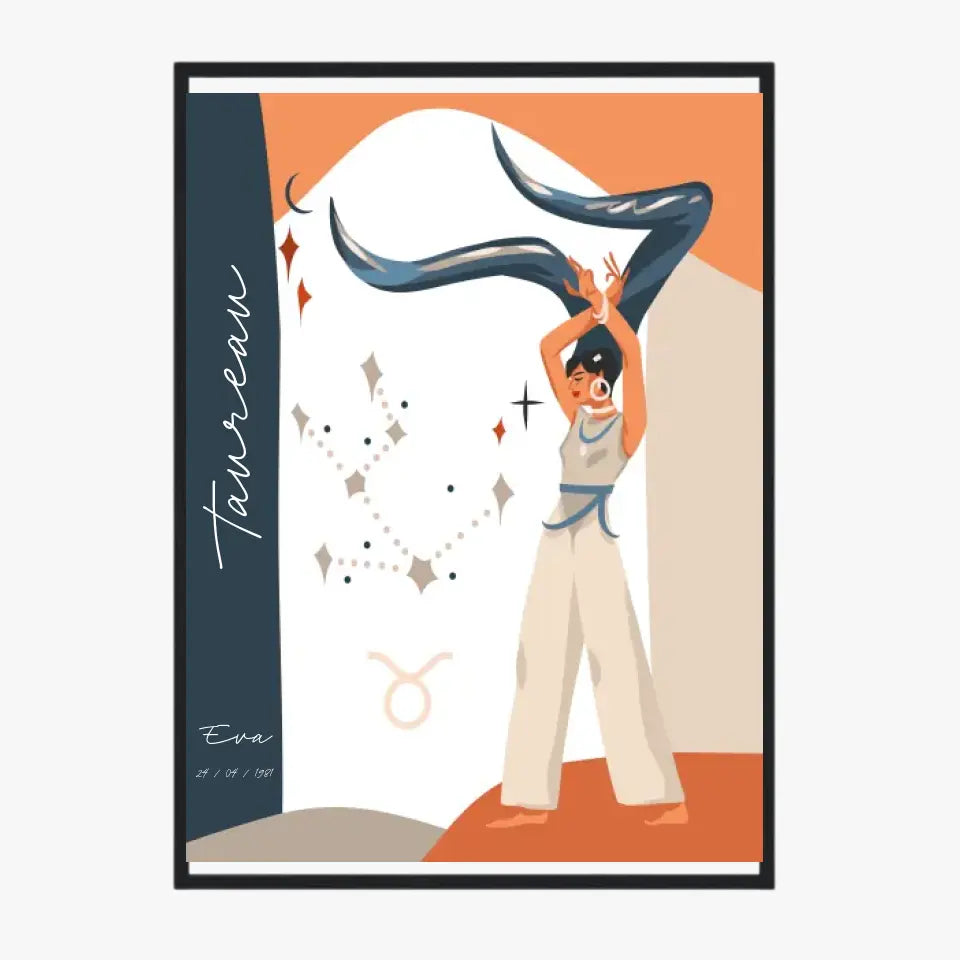 Tableau Personnalisé Signe Astrologique Taureau Anastasy Helter