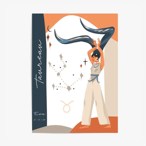 Tableau Personnalisé Signe Astrologique Taureau Anastasy Helter