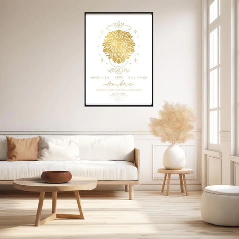 Tableau Personnalisé Signe Zodiaque Lion