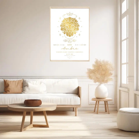 Tableau Personnalisé Signe Zodiaque Lion