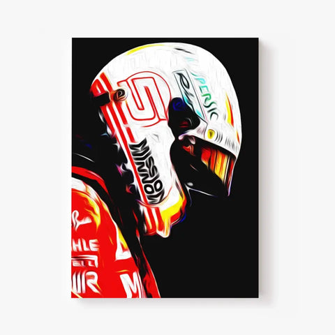 Affiche ou Tableau Sebastian Vettel Ferrari 2018 Formule 1