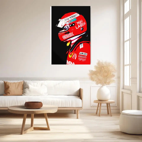 Affiche ou Tableau Sebastian Vettel Ferrari 2019 Niki Lauda Formule 1