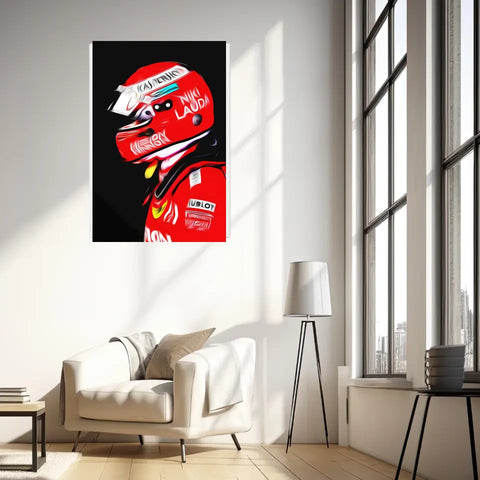 Affiche ou Tableau Sebastian Vettel Ferrari 2019 Niki Lauda Formule 1