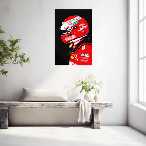 Affiche ou Tableau Sebastian Vettel Ferrari 2019 Niki Lauda Formule 1