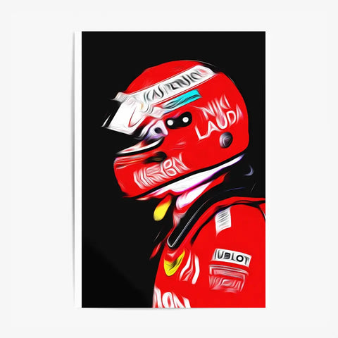 Affiche ou Tableau Sebastian Vettel Ferrari 2019 Niki Lauda Formule 1