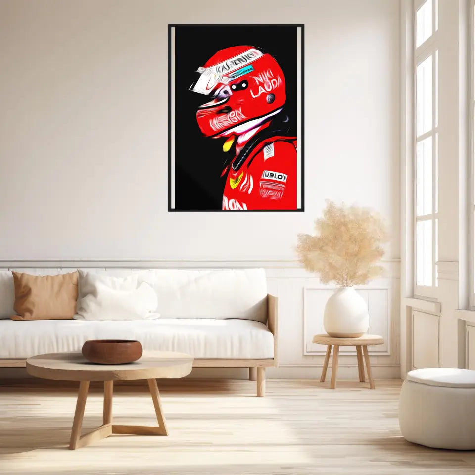 Affiche ou Tableau Sebastian Vettel Ferrari 2019 Niki Lauda Formule 1