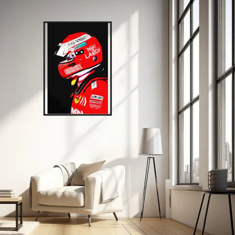 Affiche ou Tableau Sebastian Vettel Ferrari 2019 Niki Lauda Formule 1