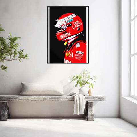 Affiche ou Tableau Sebastian Vettel Ferrari 2019 Niki Lauda Formule 1